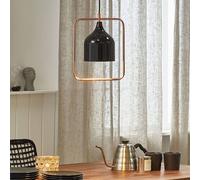 Wyld and Coco 121cm Black Iron Pendant with Copper Frame Wyld and Coco Black