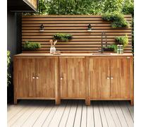 Wyld and Coco Acacia Outdoor Kitchen Cabinet Brown 2-Shelf 50 x 50 x 90 cm Wyld and Coco Brown 50 x 50 x 90 cm