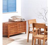 Wyld and Coco Acacia Storage Box With Lid 130 x 64 cm Dark Brown Wyld and Coco Brown 130 x 64 cm