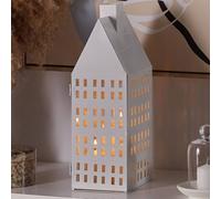 Wyld and Coco Aura Lantern White Iron 40cm - Minimalist House Candle Holder Wyld and Coco White