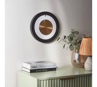 Wyld and Coco Aurelia Home Wall Clock 30 cm - Minimalist Black White Gold Accent Wyld and Coco Black