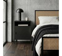 Wyld and Coco Black Powder-Coated Steel Office Cabinet 2 Shelves Wyld and Coco Black