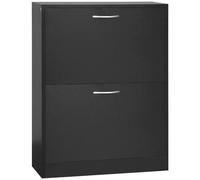 Wyld and Coco Black Two Drawer Shoe Storage Cabinet Wyld and Coco Black
