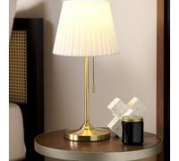 Wyld and Coco Brass Table Lamp with White Empire Shade in Gold Wyld and Coco Gold