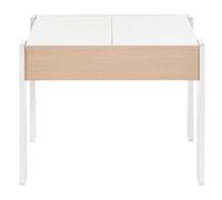 Wyld and Coco Brightnest Kids 2-Seater Table And Chair Set White Wood With Reversible Chalkboard Top