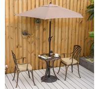 Wyld and Coco Bronze Cast Aluminium Bistro Set for Outdoor with Cushions | Size: 1 Pack Wyld and Coco Bronze 1 Pack