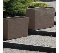 Wyld and Coco Brown Fibreglass Reinforced Rectangular Planter 56 x 80 x 56 cm Wyld and Coco Brown 56 x 80 x 56 cm