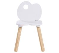 Wyld and Coco Cloudnest White 1-Seater Kids Corner Set With Chair, Cloud Pattern - Compact Mdf Table And Pine Legs