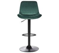 Wyld and Coco Emerald Green Armless Swivel Bar Stools Set Of 2, Adjustable Height 88-109 Cm