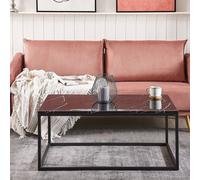 Wyld and Coco Era Black Marble Effect Coffee Table - Industrial Glam 100 x 60 cm Wyld and Coco Black 100 x 60 cm