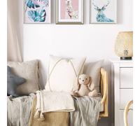 Wyld and Coco Framed Botanical Print - Blue Pink Monstera 30x40 cm | Size: W30 cm x H41 cm x D15mm Wyld and Coco Blue W30 cm x H41 cm x D15mm