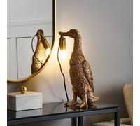 Wyld and Coco Gold Duck Table Lamp - Polyresin Glam Bedside Light Wyld and Coco Gold