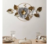 Wyld and Coco Gold Leaf Wall Ornament - Handmade Metal Floral Modern Wall Art Wyld and Coco Gold