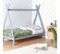 Wyld and Coco Grey Pine Teepee Kids Bed Frame EU Single with Slatted Base Wyld and Coco Grey EU Single