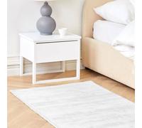 Beliani Hand-Tufted Low Pile Area Rug Light Grey 80 X 150 Cm - Viscose Cotton Blend Modern Rectangular