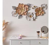 Wyld and Coco Handmade 3D Iron Wall Decor Multicolour Floral Leaves Blooms Wyld and Coco Multicolor