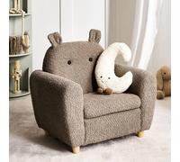 Wyld and Coco Kids Hippo Boucle Armchair Brown Wyld and Coco Brown
