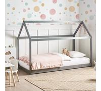 Wyld and Coco Kids House Bed 3ft Single Grey Pine with Slatted Frame Wyld and Coco Grey Single
