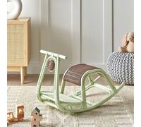 Wyld and Coco Kids Rattan Rocking Chair Light Green - Boho Rustic Wyld and Coco Green