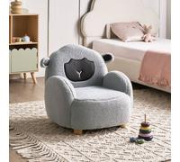 Wyld and Coco Kids Sheep Armchair Grey Boucle Low-Profile Wyld and Coco Grey
