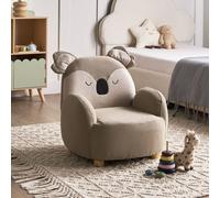 Wyld and Coco Koala Kids Armchair Taupe Upholstered in Beige Wyld and Coco Beige