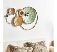 Wyld and Coco Luxe Living Gold Iron Geometric Wall Sculpture Wyld and Coco Gold