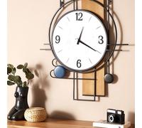 Wyld and Coco Luxe Living Multicolour MDF Wall Clock 60x70 cm Irregular Shape Wyld and Coco Multicolor 60x70 cm