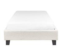 Wyld And Coco Luxeframe Eu Single Bed 3Ft Light Beige Boucle Slatted Frame Without Headboard
