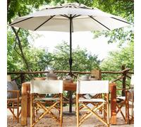 Wyld and Coco Market Garden Parasol Beige 285 cm Octagonal UV-Resistant Crank Wyld and Coco Beige
