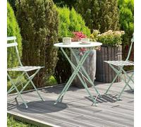 Wyld and Coco Mint Living 3-Piece Foldable Bistro Set - Mint Green Wyld and Coco Green