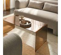 Wyld and Coco Modena Brown Tempered Glass Coffee Table 100 x 50 cm Wyld and Coco Brown 100 x 50 cm