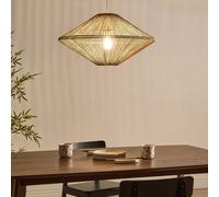 Wyld and Coco Natural Paper Rope Pendant Lamp - Open-Weave Diamond Shade Wyld and Coco Natural