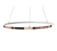 Wyld And Coco Novalux Rose-Gold Aluminium Pendant Lamp Integrated Led Ring 50Cm