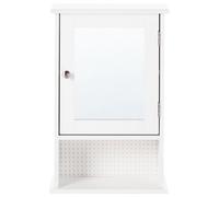 Wyld And Coco Novalux Three Shelf Mirror Cabinet White Mdf 34 X 53 Cm - Wall-Mount Bathroom Cabinet