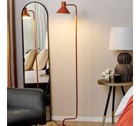 Wyld and Coco Orange Metal Floor Lamp 154 cm - Adjustable Cone Shade Wyld and Coco Orange