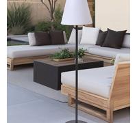 Wyld and Coco Outdoor LED Solar Floor Lamp IP54 Waterproof Remote Control in White Wyld and Coco White
