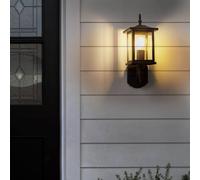 Wyld and Coco Outdoor Wall Light - Matte Black Iron and Glass Sconce Wyld and Coco Black