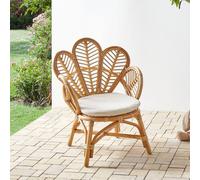 Wyld and Coco Peacock Kids Chair - Natural Rattan Boho 58 x 55 x 70 cm in Brown Wyld and Coco Brown 58 x 55 x 70 cm