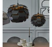 Wyld and Coco Pendant Lamp Black E27 Pine-Cone Globe Shade Wyld and Coco Black