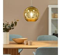 Wyld and Coco Pendant Lamp Gold Glass Globe 1-Light Wyld and Coco Gold