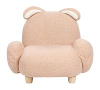 Wyld And Coco Rabbit-Shaped Kids Armchair, Beige Boucle Upholstery, Rubberwood Frame, Child-Sized (W65 X D51 X H45Cm)