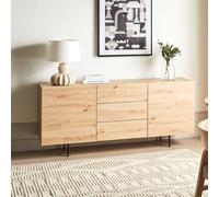 Wyld and Coco Scandinavian Sideboard Light Brown 2 Doors 3 Drawers W163 x D41 Wyld and Coco Brown