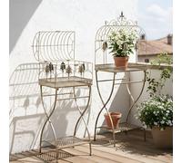 Wyld and Coco Set of 2 Black Iron Plant Shelves Wyld and Coco Black