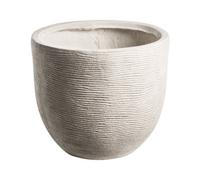Wyld And Coco Terralux Light Grey Fibre-Clay Planter 47 X 47 X 40 Cm - Uv Resistant With Drainage Hole