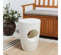 Wyld and Coco Terrazzo-Effect Magnesium Oxide Side Table White 37cm Wyld and Coco White
