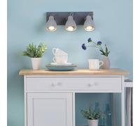Wyld and Coco Three Light Wall Lamp Grey Concrete Industrial Sconce Adjustable Wyld and Coco Grey
