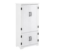 Wyld and Coco White Accent Floor Storage Cabinet with Adjustable Shelves and 2 Lower Doors Wyld and Coco White