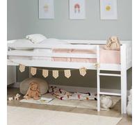 Wyld and Coco White Rubberwood Kids Bed EU Single with Slatted Frame and Storage Wyld and Coco White EU Single