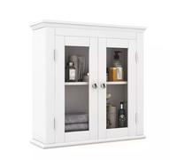 Wyld and Coco White Wooden Wall Mounted Toilet Cabinet Wyld and Coco White