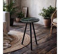 Wyld Haus Alabama Black Marble Side Table With Hairpin Legs